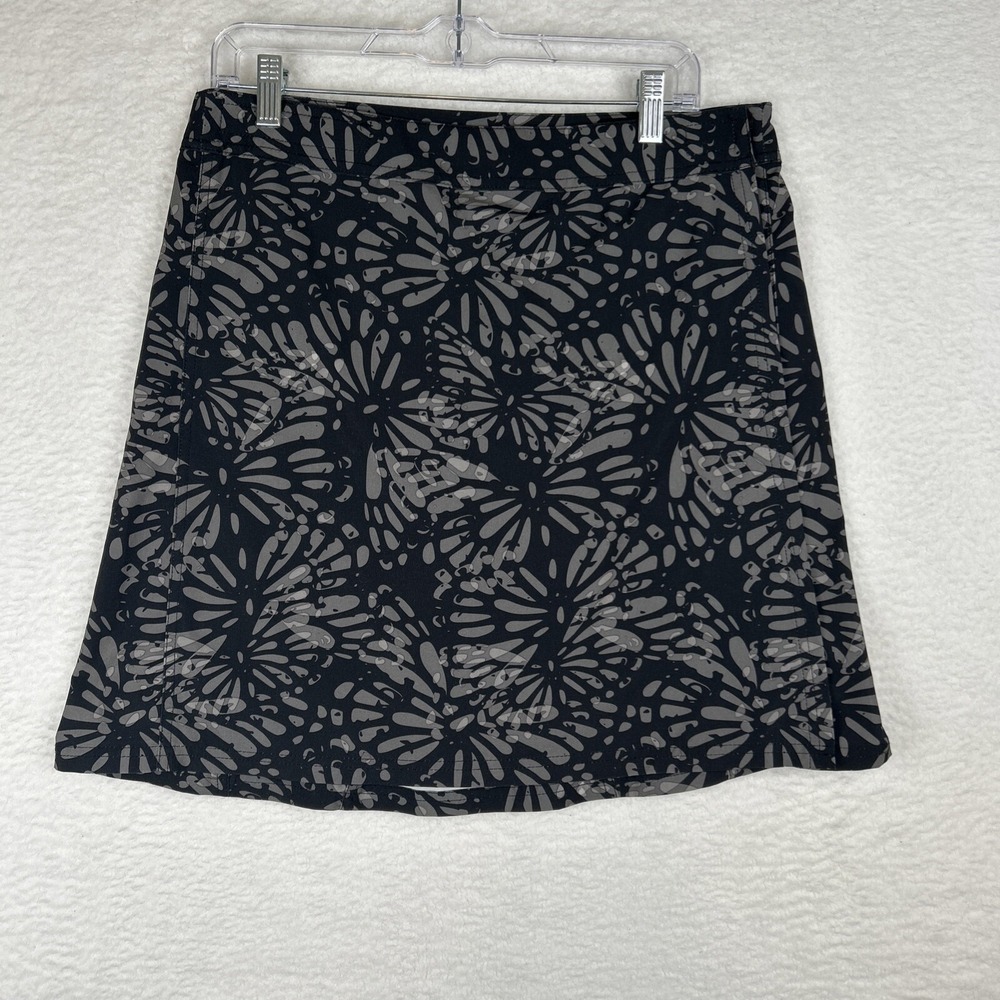 RipSkirt Hawaii Wrap Skirt Gray Black Shibori Ocean Cover Up Women's Medium‎